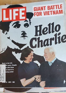 VTG Life Magazine MAY 21, 1972 CHARLIE CHAPLIN RETURN VERY NICE COMPLETE MH 82 - Picture 1 of 4