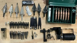 Broadhead & Field Arrow Tip Lot Vintage Satellite Tips Screw On  - Picture 1 of 10