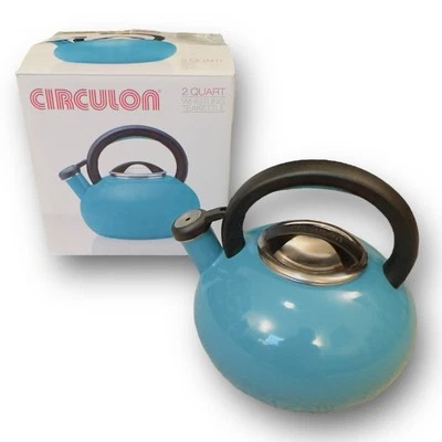 Circulon Whistling Tea Kettle Turquoise Enamel - Image 1 of 4