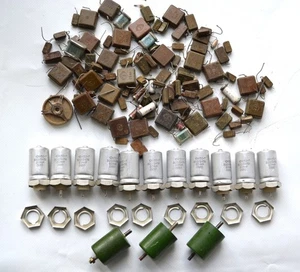 Set of Vintage Soviet Mix Aluminum, Mica, High Voltage Capacitor K15-4 NEW/Used - Picture 1 of 5