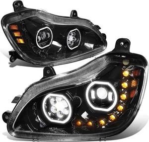 DNA MOTORING HL-HAY-010-BK Pair of Dual LED Halo Rings Sequential Turn Signal - Picture 1 of 9
