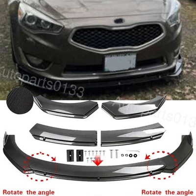 Carbon Fiber Look Front Bumper Lip Spoiler Splitter For Kia Cadenza K3 K4 K5 Foto 1 de 4