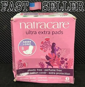 Natracare Pads, Ultra Extra, Long Organic Cotton Cover, 8 Count - Picture 1 of 5