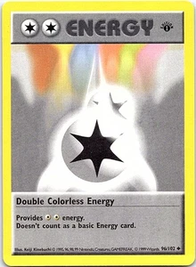 Double Colorless Energy 096/102 - Base Set 1st Edition (Shadowless) - NM - Picture 1 of 2