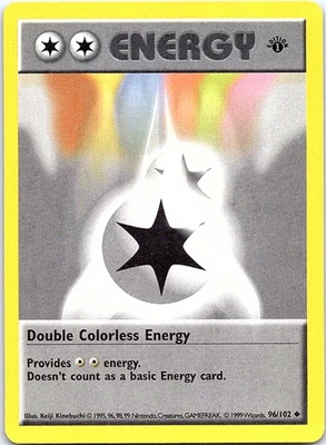Double Colorless Energy 096/102 - Base Set 1st Edition (Shadowless) - NM - Image 1 of 2