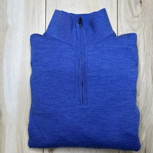 Cortavientos Fairway & Greene the Natural Baruffa Merino 1/4 Cremallera Azul Hombre Pequeño - Imagen 1 de 12