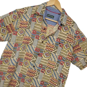 Orvis Mens Button-Up Shirt Large Aztec Southwest AOP Casual Outdoors Cotton - Picture 1 of 10