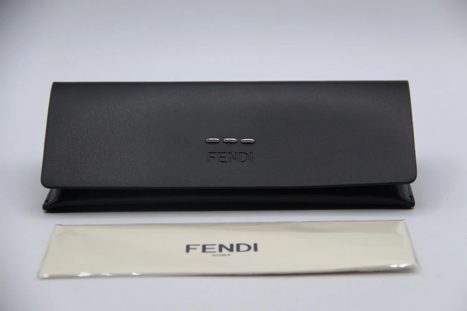 NUEVO FENDI GAFAS AUTÉNTICAS NEGRO PEQUEÑO ESTUCHE MAGNÉTICO TELA Foto 1 de 3