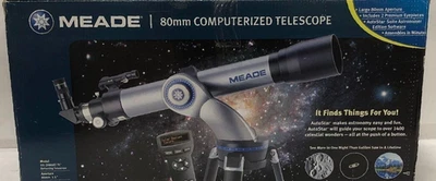 Meade 80mm Computerized Telescope Model DS-2080AT-TC New Open Box 2007 - Image 1 of 3