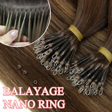 Nano Ring Remy Human Hair Extensions Nano Bead Pre-Bonded Invisible Cold Fusion