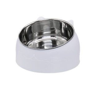 400ML Tilted Cat Bowl Raised Elevated Stand Pet Dog Food Water Bowl Feeder Dish