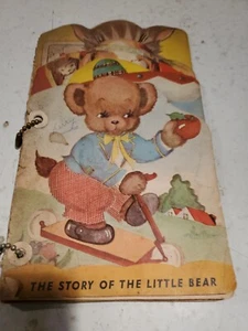 RARE Vintage 1940's Children Book Samuel Lowe Company The Little Bear Kitten Dog - Imagen 1 de 5
