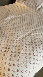 Quilted Cotton blanket Feather & Black 80” X 72” - Picture 1 of 5