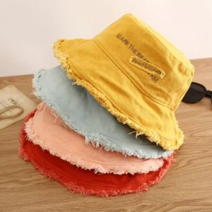Summer Cotton Bucket Hats - Outdoor Beach Sun Caps Women Fashion Headwear 1pc Se - Picture 1 of 20