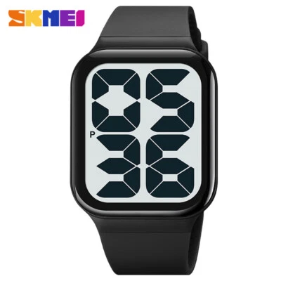 SKMEI Reloj Deportivo Digital Mujer Banda Silicona Gran Número Niño Niña Reloj Pulsera Foto 1 de 4