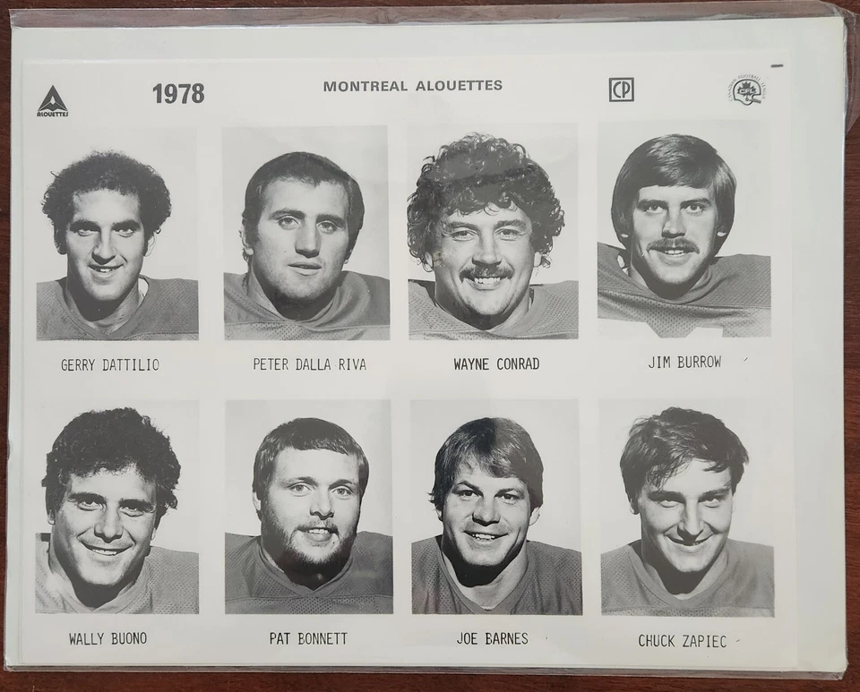 1978 Montreal Alouettes CFL team issued sheets complete set of 4 NM+ - Image 1 of 1