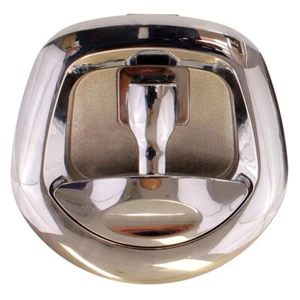 NS982 Small Chrome Whale Tail Drop-T Slam Handle (includes key and barrel) - Picture 1 of 9
