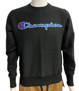 Champion Mens Life Reverse Weave Script Logo Crew Neck Sweatshirt - GF70-Y07471 - Picture 1 of 9