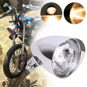 Faro Bullet Tri Bar 5,75" para Harley Sportster Dyna Softail Chopper FXD FL - Imagen 1 de 12