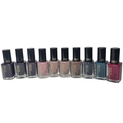 10 piezas LOreal Paris Gel de Uñas - Laca Tapa Negra Esmalte Multicolor 0.39/FL OZ Nuevo Foto 1 de 4