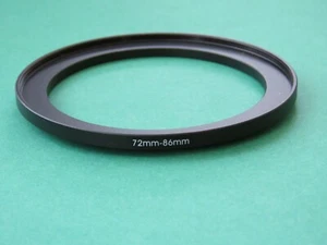 72mm-86mm Stepping Step Up Male-Female Filter Ring Adapter 72mm-86mm - Picture 1 of 2
