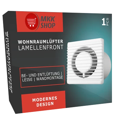 MKK Badlüfter Lüfter Ventilator Ø 80 100 125 mm Wandlüfter Wandventilator Ab- Zuluft