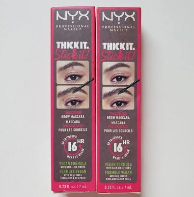 2 NYX Thick It Stick It! Lote de rímel de cejas espesante vegano TIS105 marrón ceniza fresca Foto 1 de 4