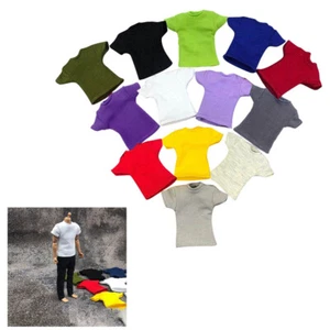 Camiseta de manga corta a escala 1/12 Prendas para el torso Ropa para modelos de figuras de acción de 6" - Imagen 1 de 15