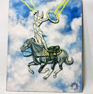 Laser cut valkyrie riding horse 3d lightning shield digital print viking art - Picture 1 of 16