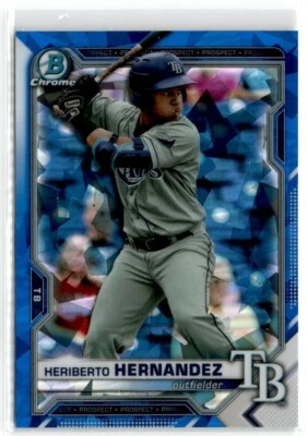 2021 Bowman Draft Sapphire Heriberto Hernandez #BDC-100 Tampa Bay Rays - Image 1 of 2