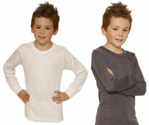 Kids Childrens Boys Thermal Short Sleeve T-Shirt Long Johns Bottoms 2-13 Years - Picture 1 of 11