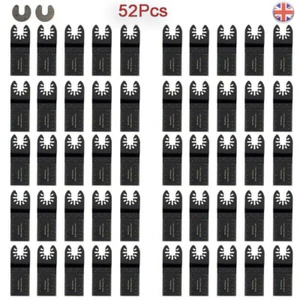 52Pcs Oscillating Saw Multi Tool Blade Set Carbide Blade Metal Wood Cutter - Picture 1 of 13