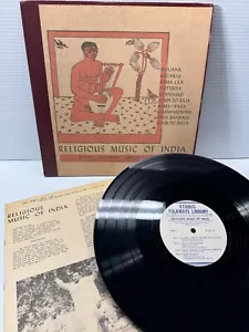 ⭐ RELIGIOUS MUSIC OF INDIA - VARIOUS LP 1952 ETHNIC FOLKWAYS P 431 8-PG BOOK VG+ - Picture 1 of 8
