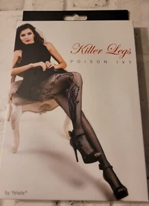 Pantimedias Killer Legs Poison Ivy Fishnet de Yelete talla única para la mayoría nuevas - Imagen 1 de 8