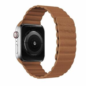 Leather Loop For Apple Watch Band 44-38 Magnetic Smartwatch Wristband Bracelet 