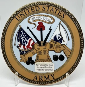 U.S. United States Army Emblem Round 12" Diameter Gold Guild Plate NEU LE - Bild 1 von 3