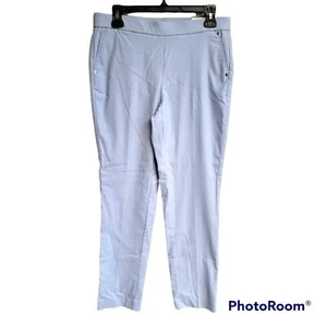 Anne Klein Zen Blue Slim Ankle Pull On Casual Pants Women Size 6 - Picture 1 of 10