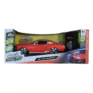 Maisto Tech R/C 1967 Ford Mustang GT Red with White Stripes 1:24 49MHZ SS - Picture 1 of 15