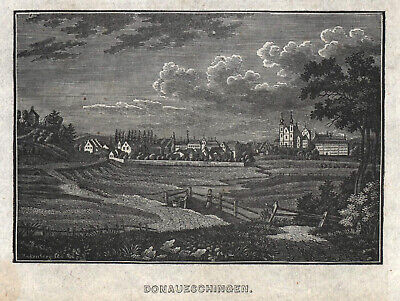 Donaueschingen Original Holzstich Heunisch 1836 • 42.11€