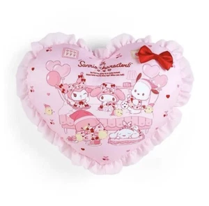 1PC Kawaii Characters Pink Heart Ruffles Plush Pillow - Picture 1 of 6