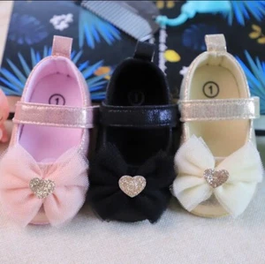 Baby Shoes Breathable Non-slip Girls Fashion Shoes Princess Lace Style - Picture 1 of 5