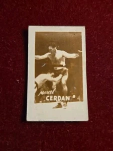 1948 MARCEL CERDAN Boxing Champions #23 Topps Magic Photo trading card Mint - Picture 1 of 3