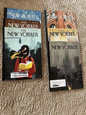 Nice Lot of 6 New Yorker Magazines from 2019 - w Labels But In Great Cond - Image 1 of 3
