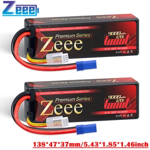 2x Zeee 11.4V HV 3S Lipo Battery 9000mAh 120C Hard Case EC5 for RC Truck Drone - Picture 1 of 7