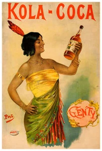 Kola - Coca - Schnaps - Vintage Werbeplakat - Bild 1 von 6