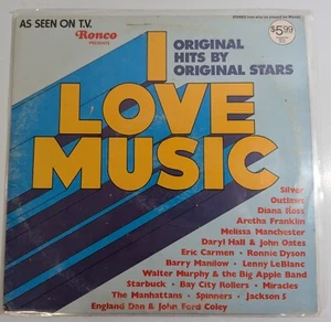1976 I Love Music - Original Hits By Original Stars Ronco R-2120 Vinyl LP Record - Picture 1 of 12