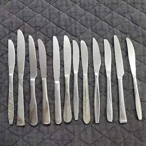 (12) Juego de cuchillos de mantequilla mixtos vintage de acero inoxidable vajilla de campamento - Imagen 1 de 7