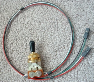 SOLDERLESS Wiring GOLD 3-WAY TOGGLE SWITCH Les Paul for emg quick connect Guitar - Picture 1 of 1
