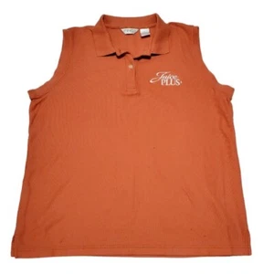 Ping Women's Sz Large Golf Orange Sleeveless Polo Shirt Tank Top Juice Plus - Picture 1 of 10