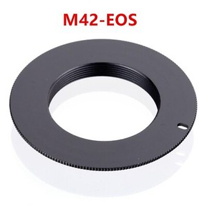 M42 to Canon EOS EF Mount Camera Lens Adapter Manual Focus No Flange